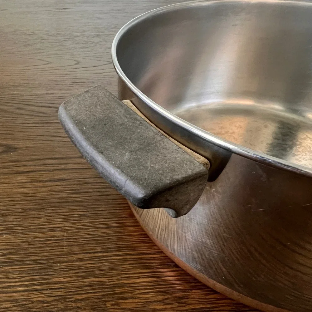 Revere Ware 4 1/2 Qt Stock Pot Copper Clad Bottom Stainless Steel Clinton IL USA